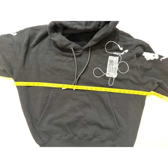 Off-White Hoodie Mens Large Black Arrows Collage Graphic Pullover Streetwear NEW - Picture 5 of 10